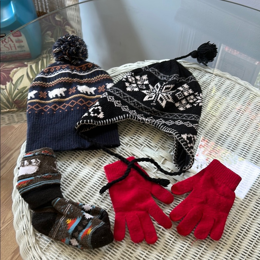 Kids Winter Hat and Glove Set